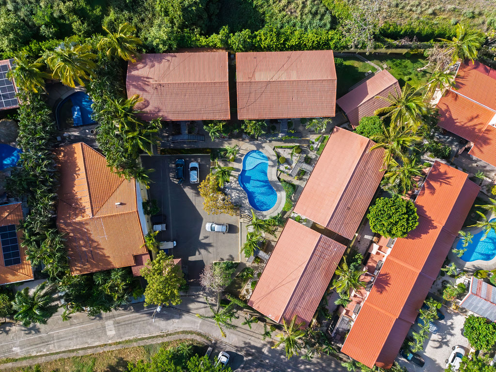 Top down aerial of the neighborhood